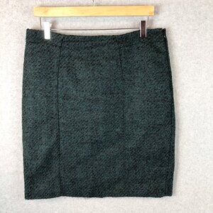 NWT Banana Republic Tweed Green Pencil Skirt Size 10